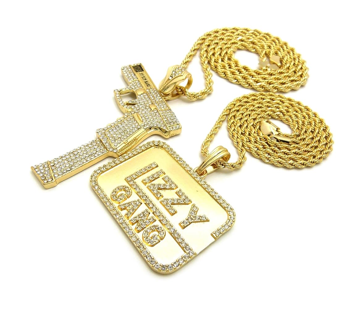 BIGZAM❗️DELI❗️２枚セット❗️ Crescendo SJ INC ICED Out GLIZZY Gang Pendant & 24